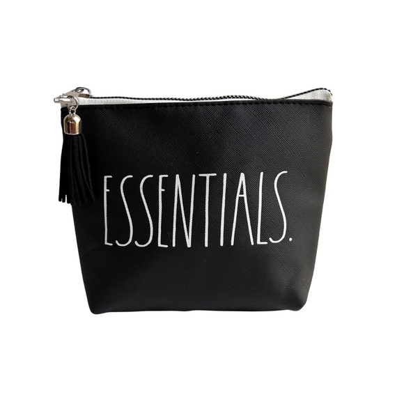 Rae Dunn ESSENTIALS. Small Black Cosmetic Bag NWOT - Picture 8 of 9